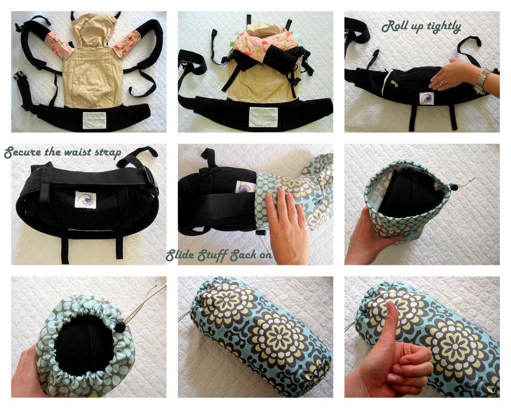 Baby Carrier Stuff Sack - Fits the ERGOBaby, Boba, TULA, Kinderpack, Moby and More - Wallflower in Sky