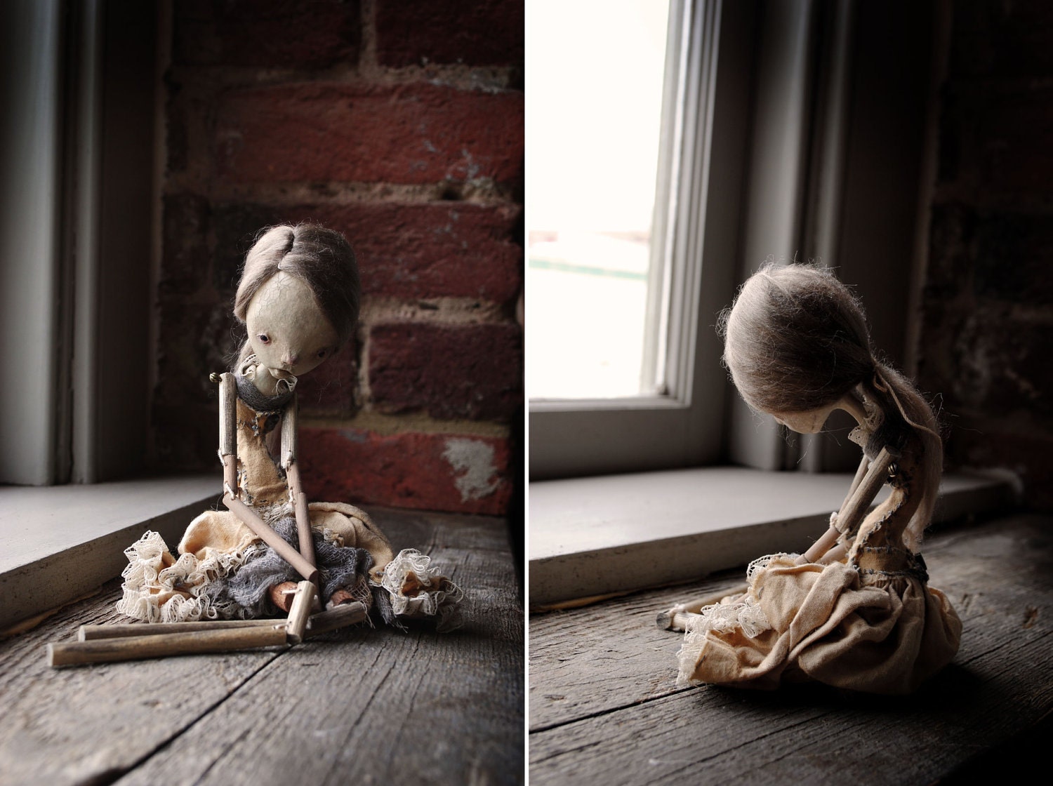 RESERVED Pierrette Art Doll