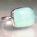 Sea Green Chalcedony Cocktail Ring