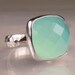Sea Green Chalcedony Cocktail Ring