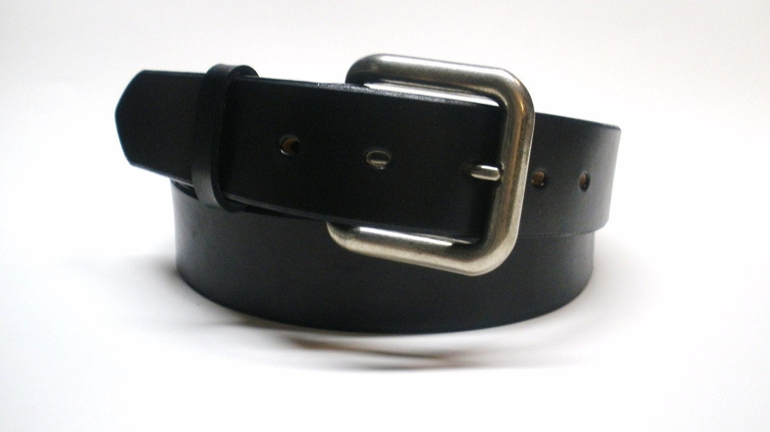 Black Leather Belt Handcrafted Men's Black Leather Belt Women's Black Leather Belt