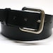 Black Leather Belt Handcrafted Men's Black Leather Belt Women's Black Leather Belt