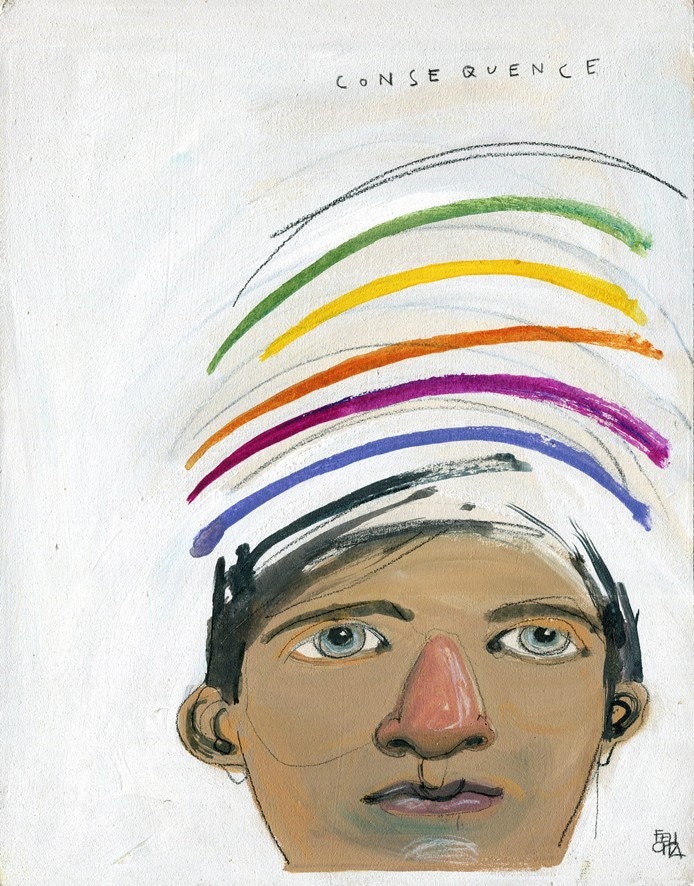 consequence (original painting on wood) sale item