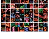New York Neon 100 (13x19 Poster -- Colorful Details of Vintage & Retro NYC Neon Signs)