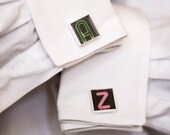 Custom Neon Photo Cufflinks -- for Groom, Best Man, Wedding Party, or Big Night Out