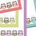 Owls Type & Print Recipe Cards 4x6 No 819