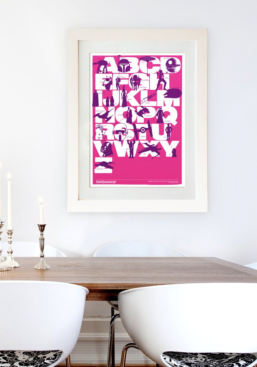Star Wars Inspired Print (Bright Pink - Purple)