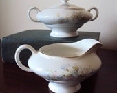 Antique Cream and Sugar Set K T & K China Shabby Chic Style