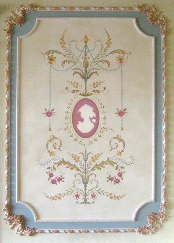 Wall stencil Marie-Antoinette Grand Panel LG - amazing detail - French decor
