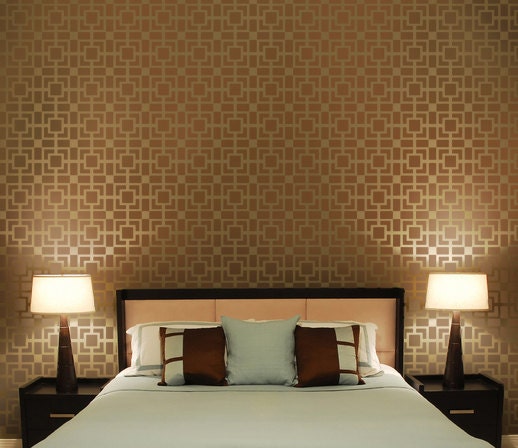 Geometric Stencil Out Of The Box SM - Reusable stencils for accent walls and fabrics