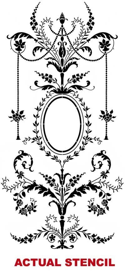 Wall stencil Marie-Antoinette Grand Panel LG - amazing detail - French decor