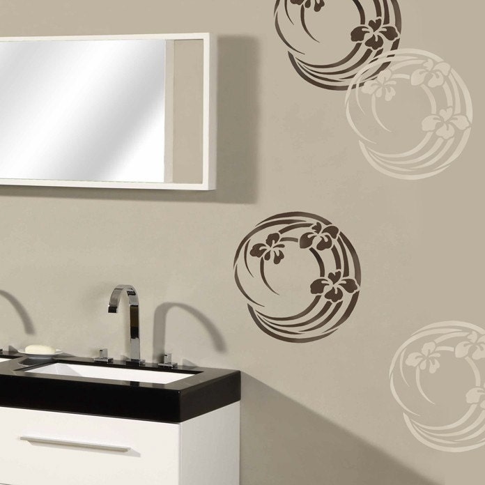 Reusable Stencil Iris Swirl MED - Stencils for DIY home decor
