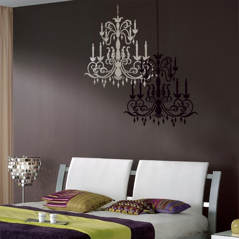 Reusable stencil Chandelier - size MED - Wall stencils better than Wall Decals