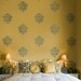 Damask Stencil Gabi's Brocade SM - Reusable stencils for walls, fabrics and furniture