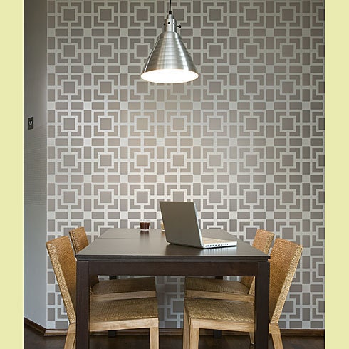 Geometric Stencil Out Of The Box SM - Reusable stencils for accent walls and fabrics