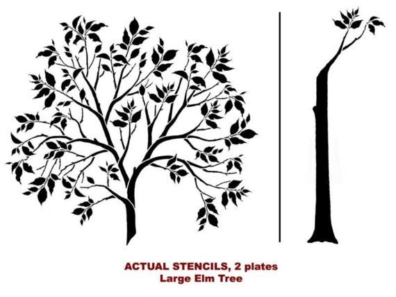 Large Tree and Birds Stencils - Reusable Stencils for DIY Decor - Better than Decals