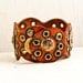 Christmas Gift Guide Rustic Leather Cuff Primitive Jewelry Metal Patina Handmade Holiday Sale