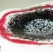 Blown Glass Wall Art Wall Decor Black White and Deep Pink Graphic Swirl Wall Hanging