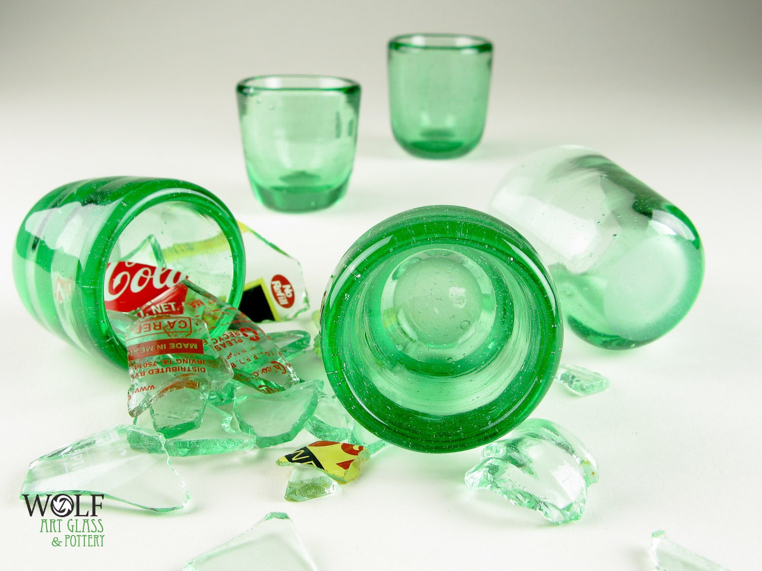 Shot Glass ECO Blown Recycled Bottle Glass Fathers Day Gift
