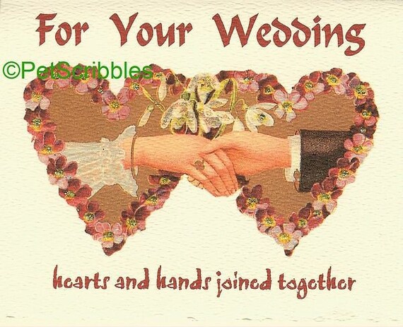 Victorian Style Wedding Card, congratulations