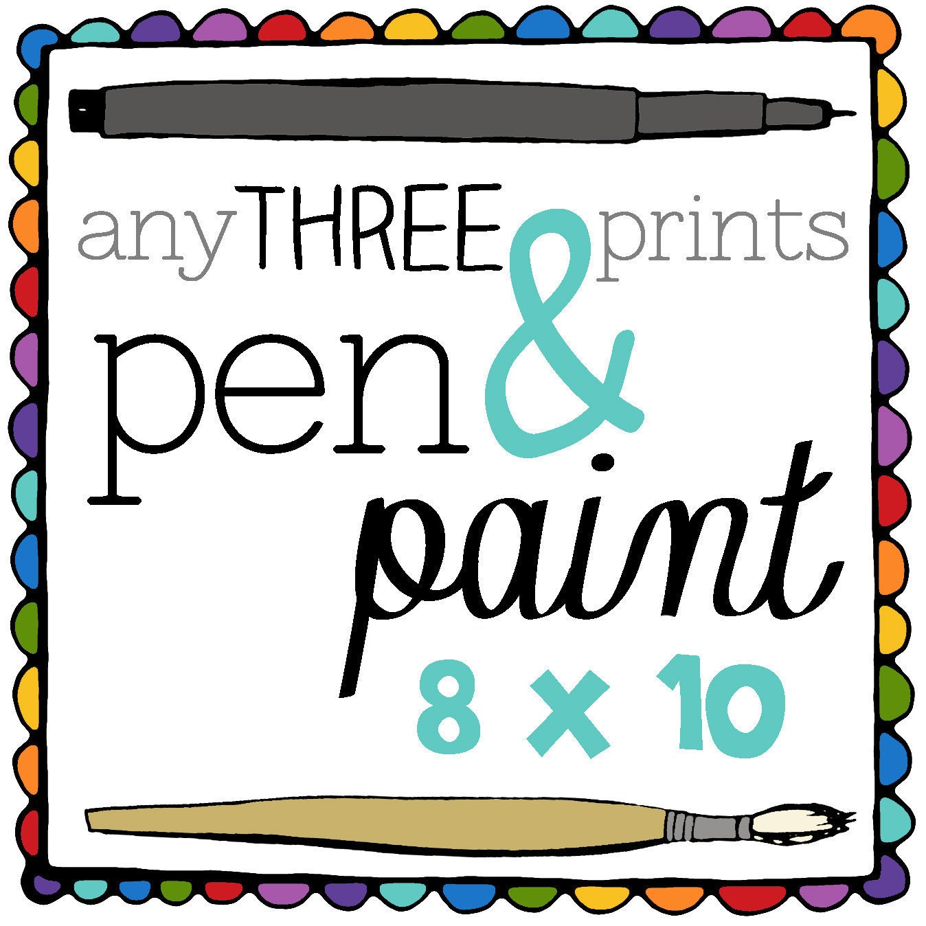 THREE 8 x 10 art prints, Inspirational Quote, Bible Verse, Scripture, Kitchen Art, Colorful, Joy Quote, Inspiring Quote