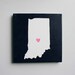 Choose your STATE or COUNTRY - Affordable Original Painting, Wall Art, Home Decor - Made to Order State Love (8 x 8 OR 8 x 10 Canvas)