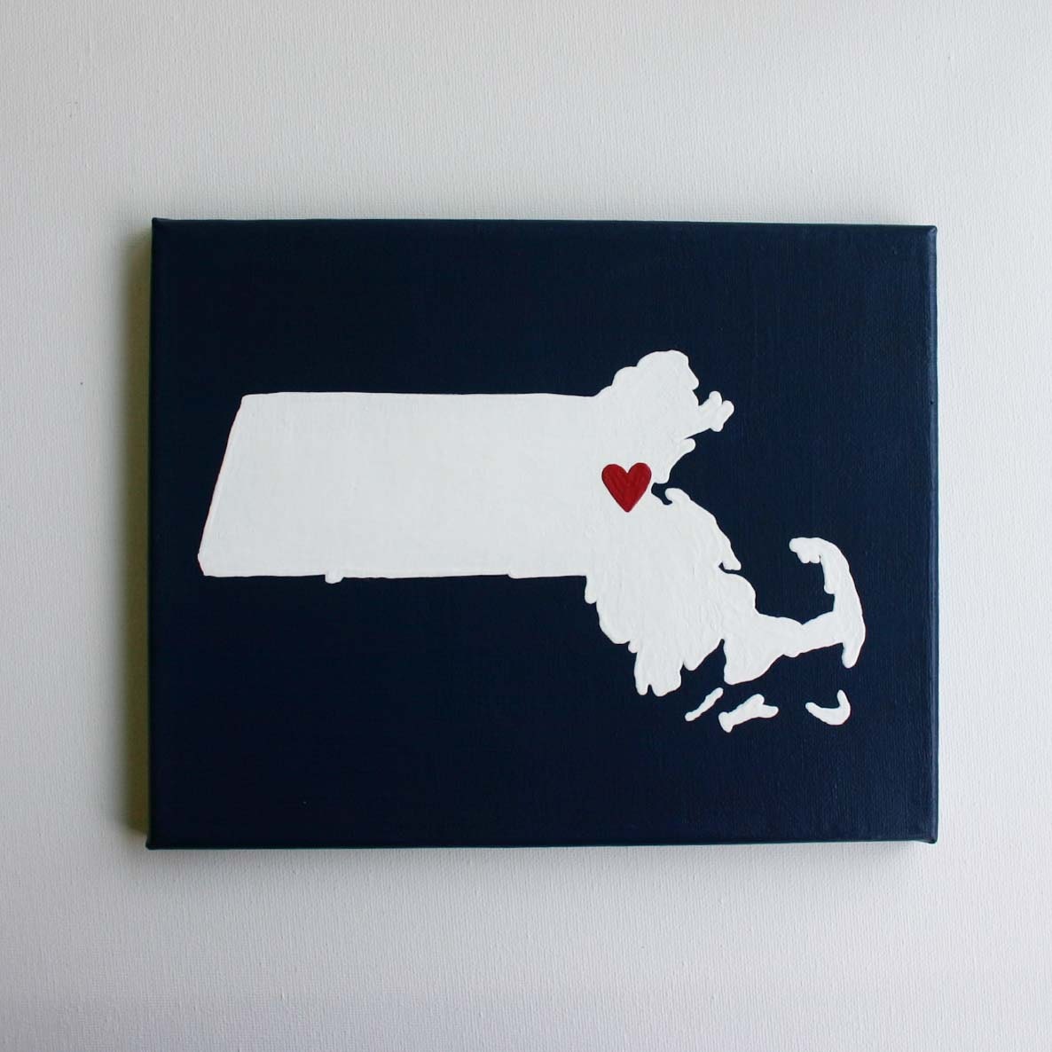 Choose your STATE or COUNTRY - Affordable Original Painting, Wall Art, Home Decor - Made to Order State Love (8 x 8 OR 8 x 10 Canvas)