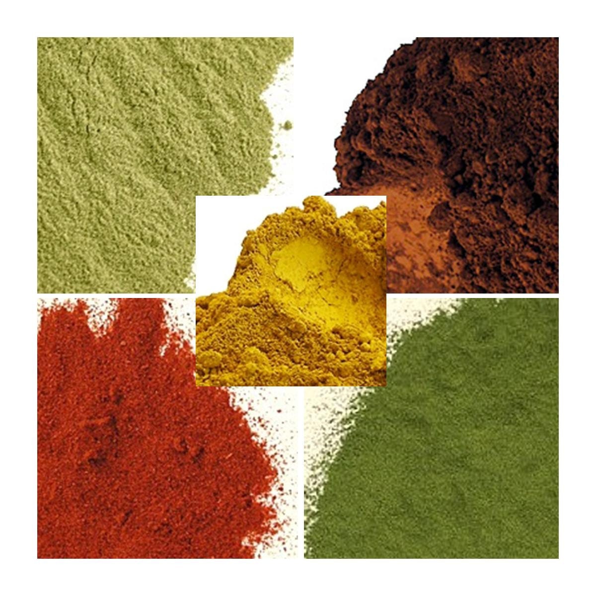 Earth Tone Vegetable and Oxide Powders - Sample Set Natural Soap Colorants - Soap Supplies