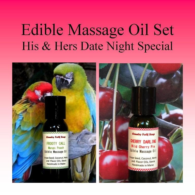 Massage Oil - Edible Organic Flavored Personal Lubricant  - Fun Gift For Couples