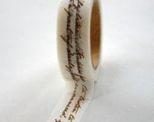 Washi Tape - 15mm - Brown Script - Deco Paper Tape No. 324