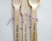 48 Disposable and Compostable Crafty Wooden Utensils Cutlery Greenware - Knife Fork Spoon - Eco Natural - Tying the Knot
