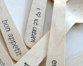 Disposable and Compostable Crafty Wooden Utensils Cutlery Greenware - Knife Fork Spoon - Eco Natural - enjoy