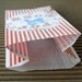 Vintage Style Wagon Popcorn Bags - Red and White Stripes - Gusseted 3 1/2 x 2 1/4 x 7 3/4 Inches - set of 25