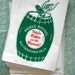 Vintage Style Green Print Large PIckle Barrel Bags - White with Green and Red - Gusseted Bags 6 x 9 Inches - set of 25