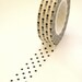 Washi Tape - 15mm - Black Polka Dot on White - Deco Paper Tape No. 279