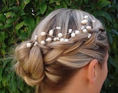 Bohemian Beach,Pearl hair accessories, pearl hair accessory,Pearl Hair Vine,headband pearl,pearl garland,