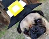 Thanksgiving PHOTO prop - PILGRAM hat fits all size pets - Thanksgiving Party Decor
