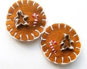 Gingerbread Men Cookie Cutter Hair Clip Set