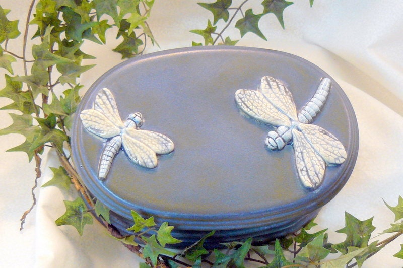Oval Dragonfly Jewelry Box