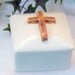 Ceramic Cross Rosary Box Brown