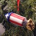 Ceramic Ornament Patriotic Rocket