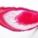 Hot Pink Agate Geode Necklace with Brass Chain