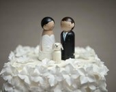 Personalized Peg Doll Cake Topper with 1 Pet