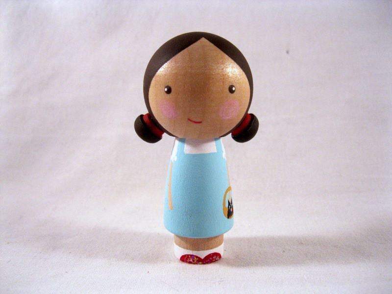 Dorothy Goes to Oz Kokeshi Peg Doll