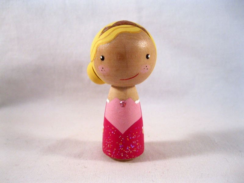 Simply Sleeping Beauty Kokeshi Peg Doll