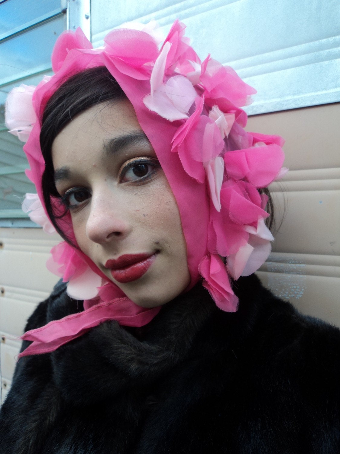 Vintage 50's "Pretty In Pink" ultimate hair scarf