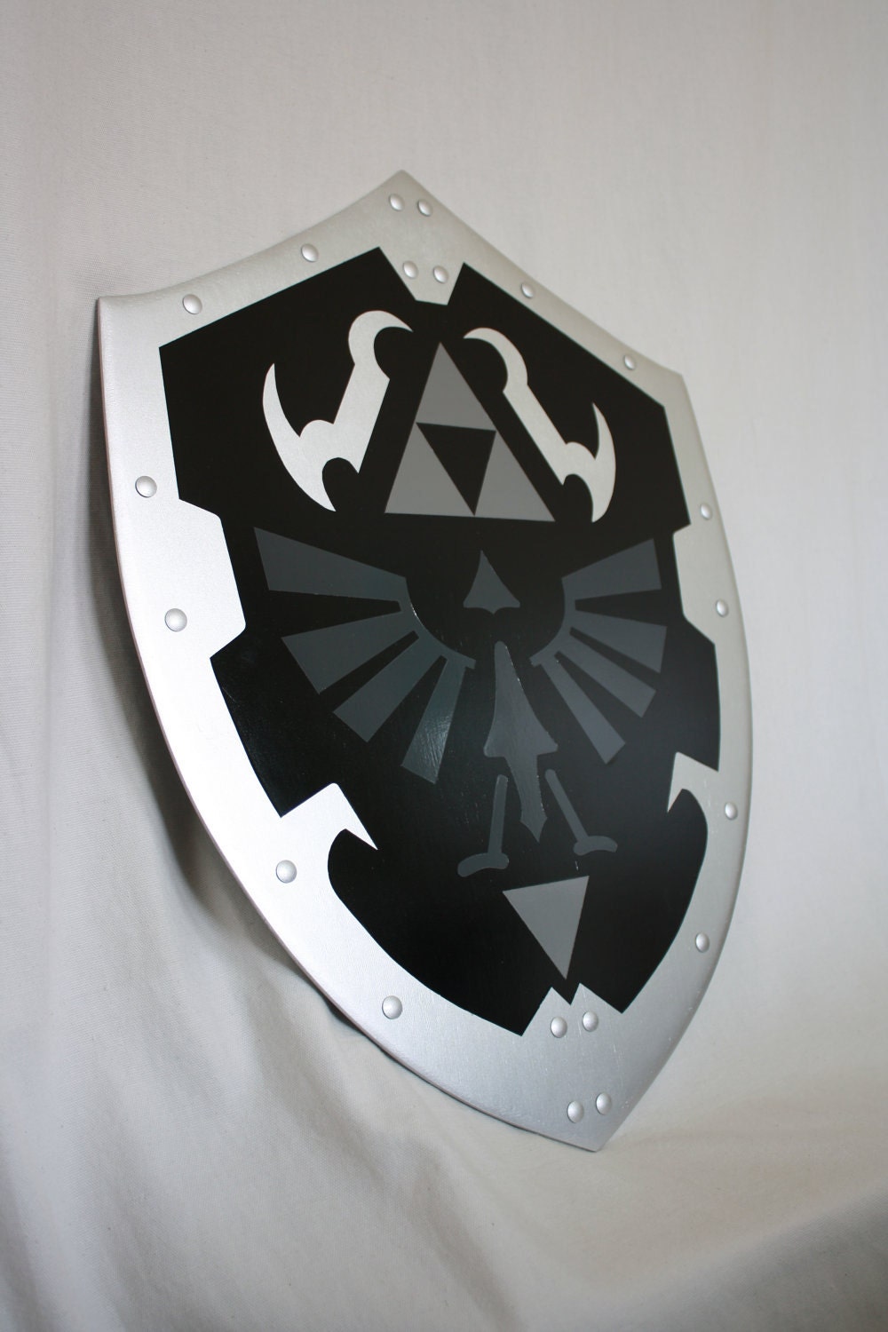 RESERVED listing for EverWatching (Adult size)---Dark Link  Hylian Shield from the Legend of Zelda (Ocarina of Time design)