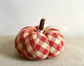 Autumn Red Plaid Pumpkin or Gourd