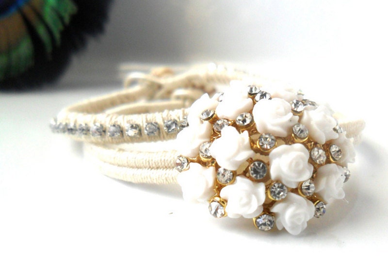 Bridal Bracelet Jewelry set, Friendship Bracelet, The ultimate Peacock wedding, trendy boho fashion wedding