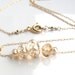 Simple Gold Carrie necklace, Delicate dainty 14K gold chain, Floating crystals, everyday simple jewelry
